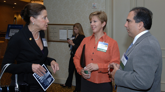 Dr. Manshadi with Dr. Jane Schauer, Chair, Board of Governors for ACC U.S. and Ms. Lianna Collinge, CEO ACC 